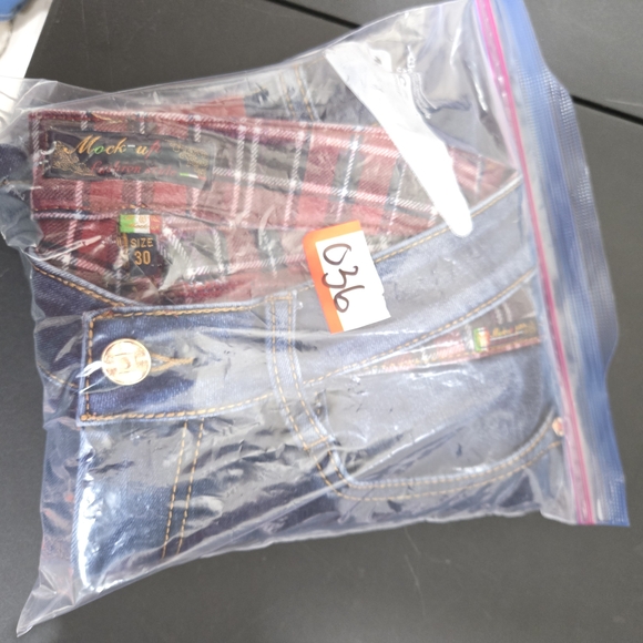 Vintage Mock Up Dark Denim Straight Leg Lined Jeans Size 30 - Picture 14 of 14